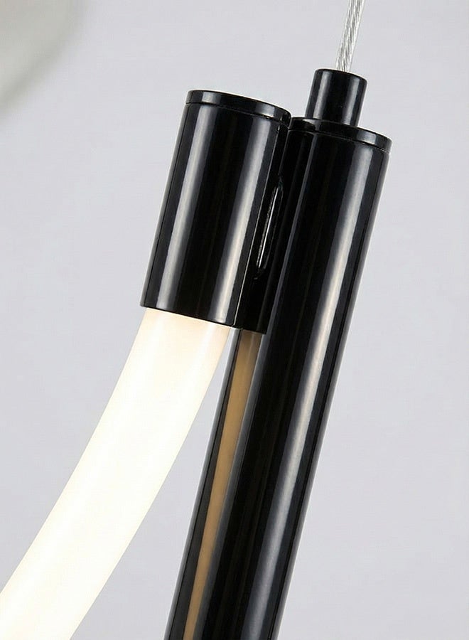  سبولكس إضاءة عصرية من SPOLUX، مصباح معلق فردي، مصباح، مصباح معلق بخط مستقيم، لون أسود، 50 × 25 سم، مناسب لغرفة النوم وغرفة المعيشة، مصباح بجانب السرير - Image 3