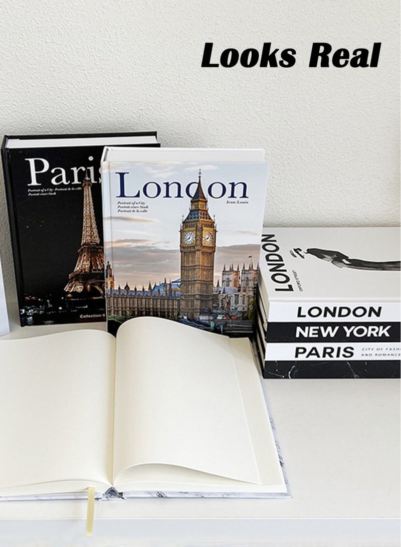 طاولة قهوة كتب مزخرفة للديكور المنزلي، كتب صناعية للزينة، ديكور رف كتب جمالي لغرفة المعيشة غرفة المكتب غرفة النوم، 3 قطع زخرفة - Image 4