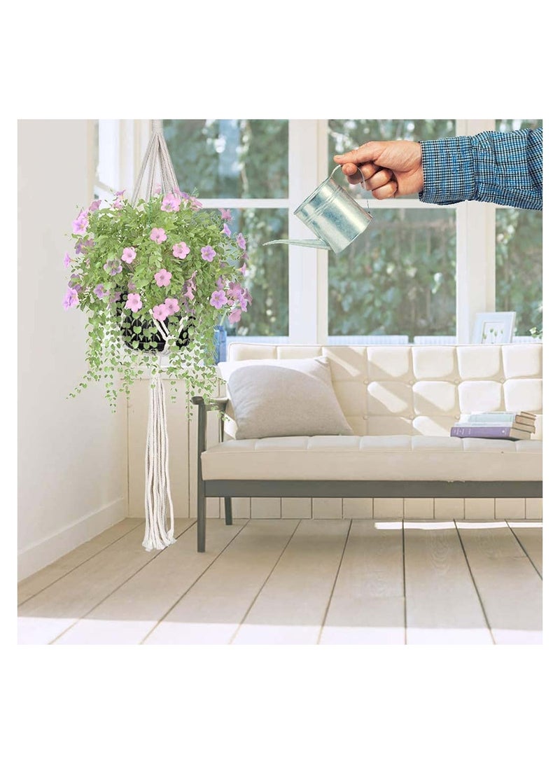 SYOSI Macrame Plant Hangers, SYOSI Hanging Flower Pots, Decorative Hanging Planter with Wood Beads Tassels, for Indoor and Outdoor Plant Decoration, Different Tier (5 Sizes) - Image 5