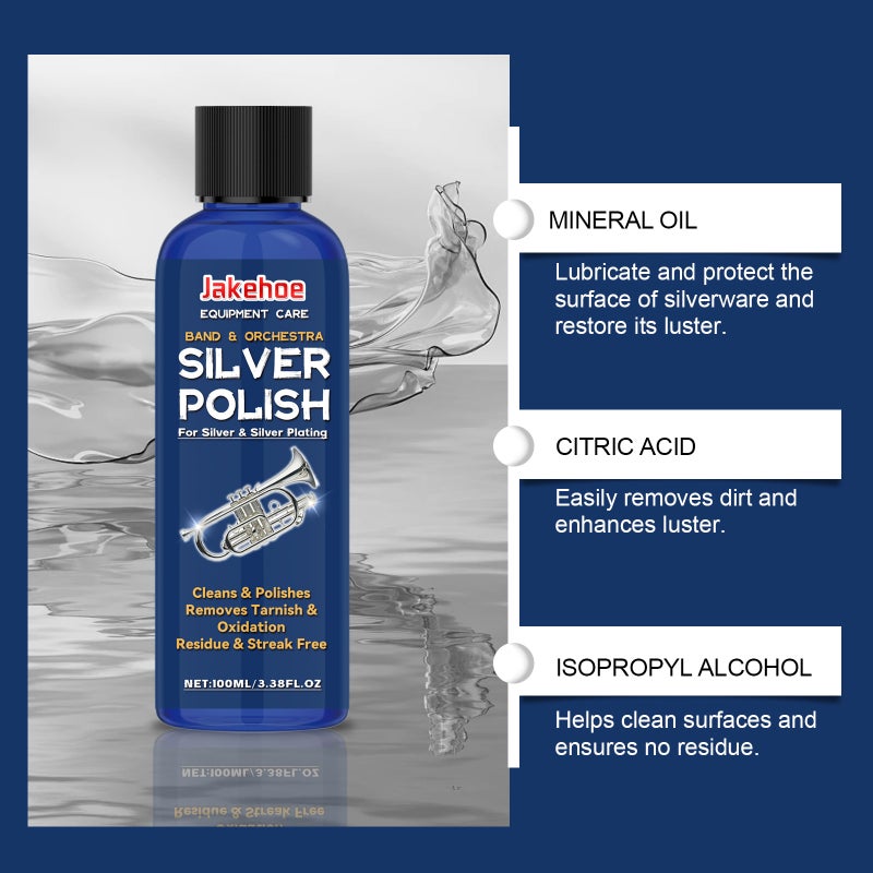 Jakehoe Silver Polishing Agent Silver Jewelry Cleaning Stains Daily Maintenance Polishing Renovation Cleaner - Image 3