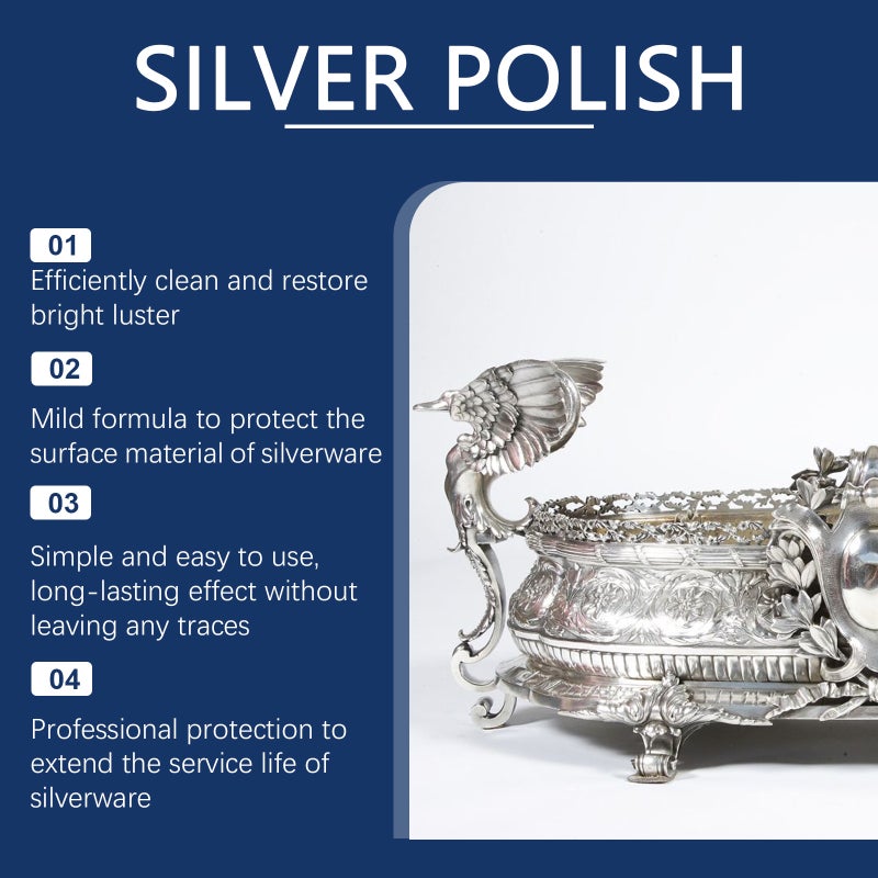 Jakehoe Silver Polishing Agent Silver Jewelry Cleaning Stains Daily Maintenance Polishing Renovation Cleaner - Image 4