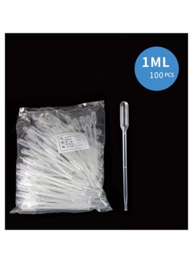 ماصة باستور متدرجة 1 مل قطارة بلاستيكية للاستعمال مرة واحدة - عبوة من 100 قطعة - Image 1