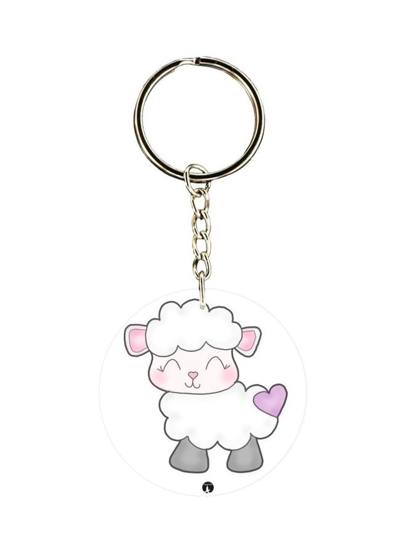 Sheep Themed Pocket Keychain