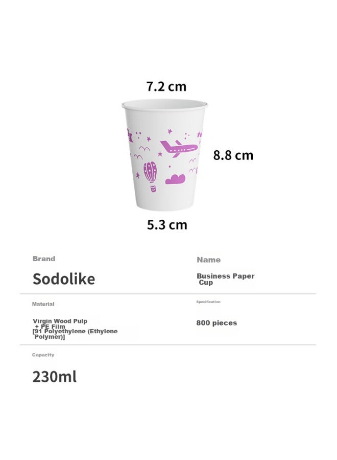 Sodolike Disposable Paper Cups, 230ml*800 Pieces, Thickened Cups For Office, Business, Home Use, Whole Box Packaging, Water Cups, Coffee Cups - Image 4