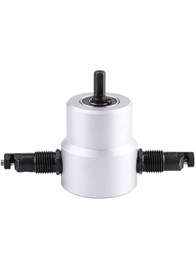 Generic Power Drill Nibbler Double Metal Sheet Nibbler Drill Attachment with Wrench Parts Orange power drill nibbler  - Image 3