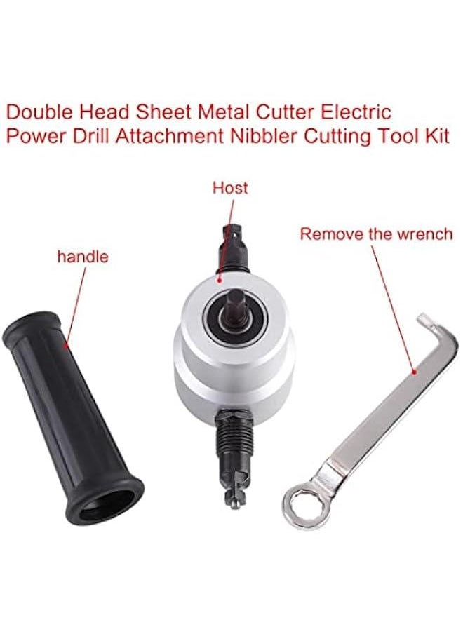 Generic Power Drill Nibbler Double Metal Sheet Nibbler Drill Attachment with Wrench Parts Orange power drill nibbler  - Image 5