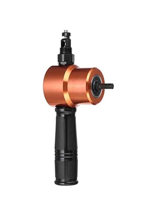Generic - Power Drill Nibbler Double Metal Sheet Nibbler Drill Attachment with Wrench Parts Orange power drill nibbler - Image 1