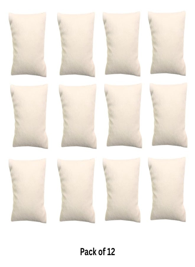 La Trove Velvet Watch Display Pillow Cushion Set of 12, Soft Jewelry & Bracelet Holder for Showcase, Shop & Drawer Storage, Cream - Image 5