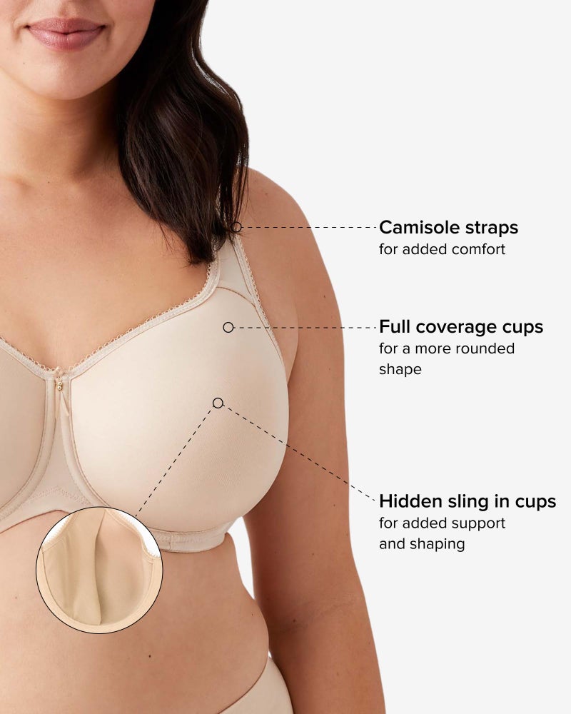 Wacoal Womens Basic Beauty Contour T-shirt Bras, Sand, 32DD US - Image 2
