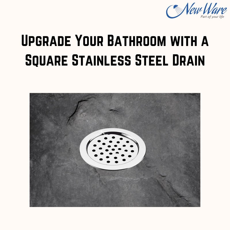 NEW WARE® Round Lock Stainless Steel Bathroom Jali | Trap Floor Drain with Chrome Finish Water Drain Grating Floor Trap Size 5" Inch - Image 2