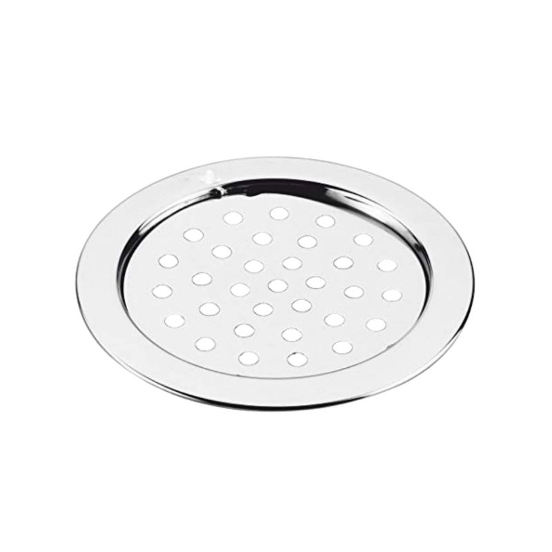 NEW WARE® Round Lock Stainless Steel Bathroom Jali | Trap Floor Drain with Chrome Finish Water Drain Grating Floor Trap Size 5" Inch - Image 1