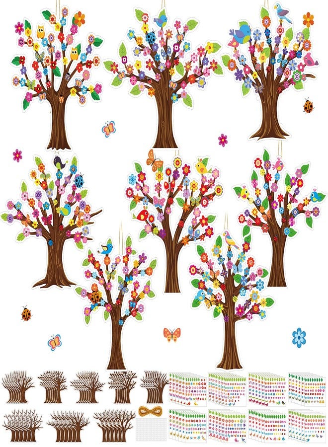 Watersay 48 Sets Spring Tree Craft Kits for Kids Bird Butterfly DIY Tree Spring Art Craft Ornaments for Preschool Home Easter Party Art Activities Decoration - Image 1
