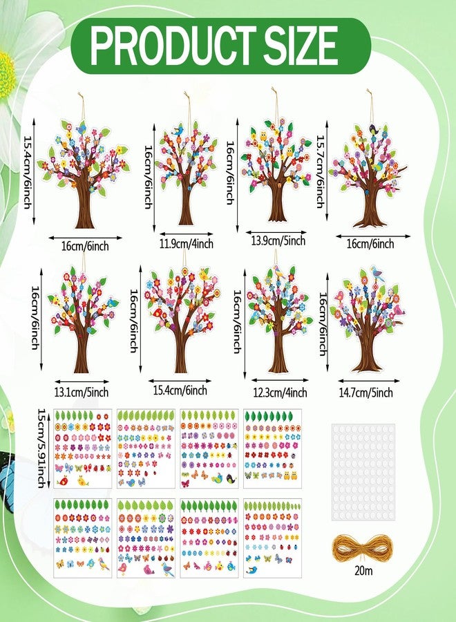 Watersay 48 Sets Spring Tree Craft Kits for Kids Bird Butterfly DIY Tree Spring Art Craft Ornaments for Preschool Home Easter Party Art Activities Decoration - Image 3