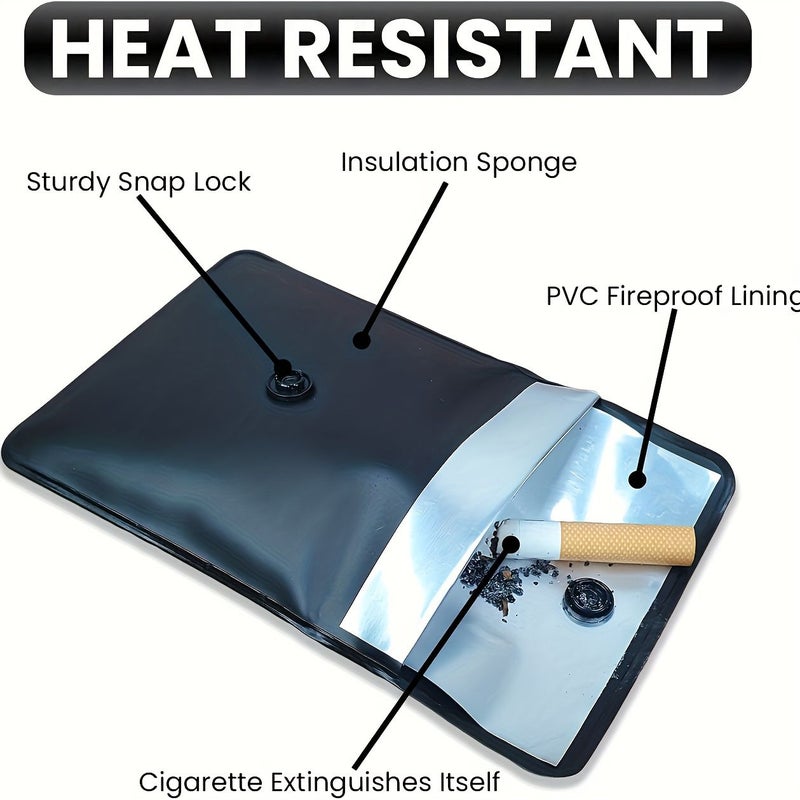 2pcs White Portable Flame Retardant Mini Ashtray Pouches Creative Outdoor Leak Proof Ashtray Bags - Image 1