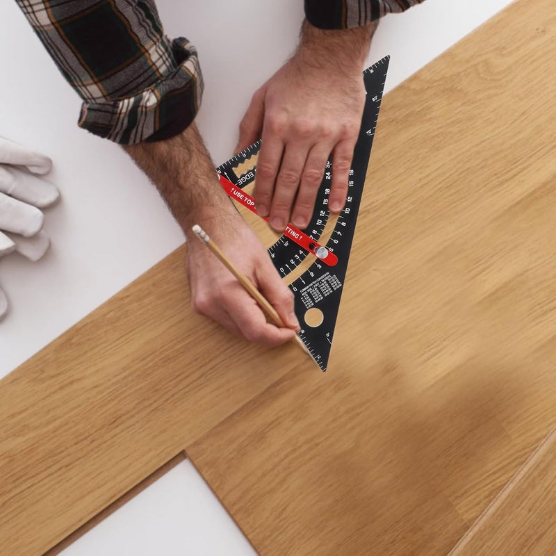 Kisangel Adjustable Aluminum Ally Triangle Ruler with Scale for Woodworking and Framing Projects - Image 4