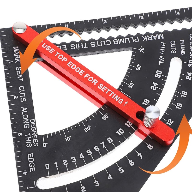 Kisangel Adjustable Aluminum Ally Triangle Ruler with Scale for Woodworking and Framing Projects - Image 5