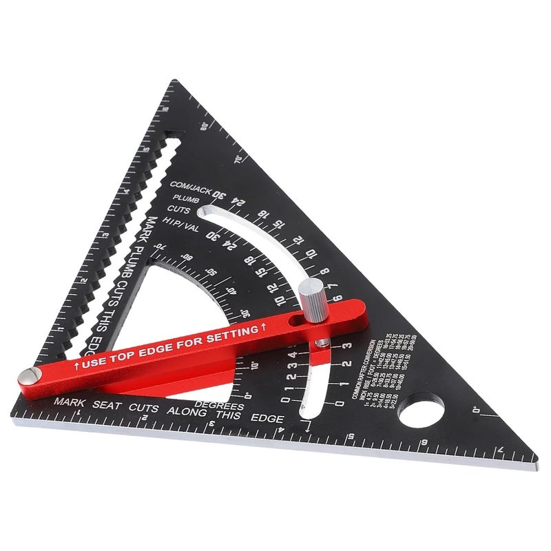 Kisangel Adjustable Aluminum Ally Triangle Ruler with Scale for Woodworking and Framing Projects - Image 2