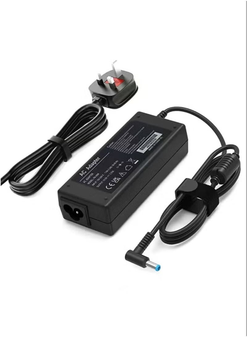 HP Laptop Charger 65W 45W 19.5V AC Adapter Replacement for HP Chromebook 11 14 G3 G4 Pavilion X360 11 13 15-f Envy 13 15 17 Stream 11 13 14 Elitebook Folio 1040 g1 Laptop (Blue Tip 4.5x3.0mm) - Image 1