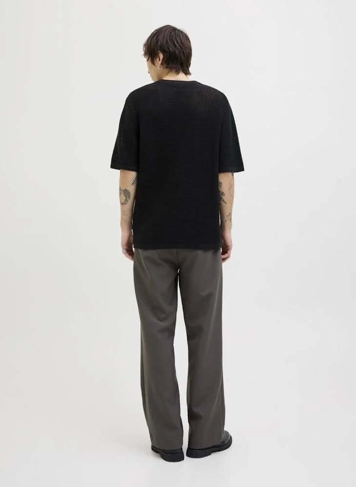 JACK & JONES Striped Knitted Regular Fit T-Shirt