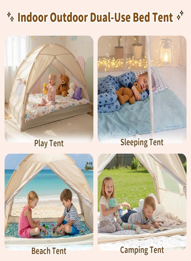 Alvantor Bed Tent Full Size, Blackout Privacy Sleeping Canopy for Kids and Adults, Indoor Floor Tent with Mesh Windows, Zippered Doors, Easy Setup & Portable Bed Canopy for Bedroom and Travel - Image 4