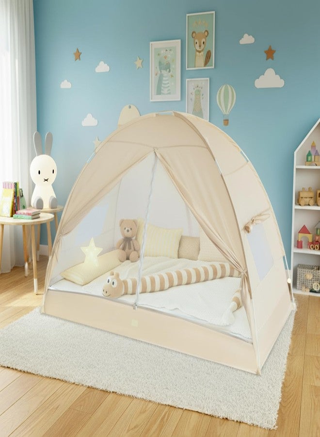 Alvantor Bed Tent Full Size, Blackout Privacy Sleeping Canopy for Kids and Adults, Indoor Floor Tent with Mesh Windows, Zippered Doors, Easy Setup & Portable Bed Canopy for Bedroom and Travel - Image 1