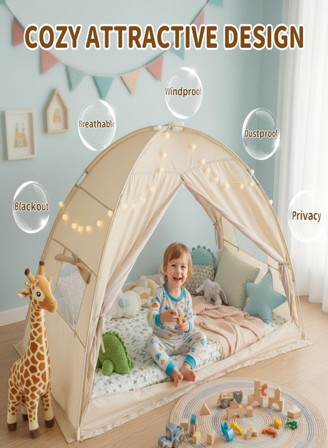 Alvantor Bed Tent Full Size, Blackout Privacy Sleeping Canopy for Kids and Adults, Indoor Floor Tent with Mesh Windows, Zippered Doors, Easy Setup & Portable Bed Canopy for Bedroom and Travel - Image 5