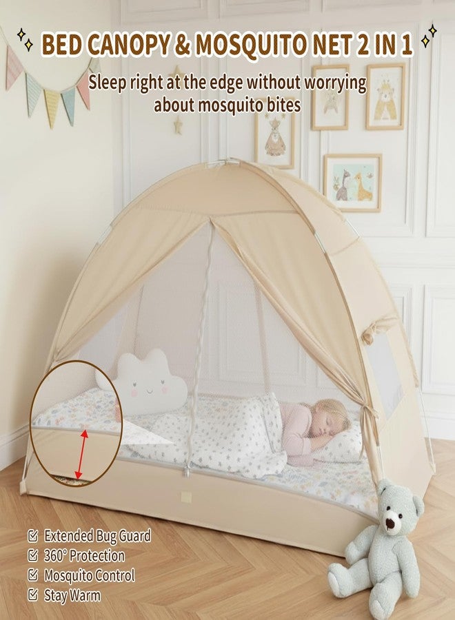 Alvantor Bed Tent Full Size, Blackout Privacy Sleeping Canopy for Kids and Adults, Indoor Floor Tent with Mesh Windows, Zippered Doors, Easy Setup & Portable Bed Canopy for Bedroom and Travel - Image 2