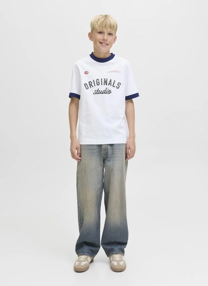 Jack & Jones Junior Youth Printed Crew Neck T-Shirt