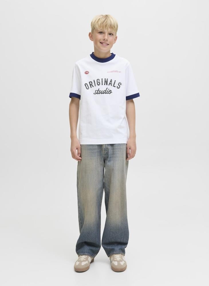 Jack & Jones Junior Youth Printed Crew Neck T-Shirt - Image 4