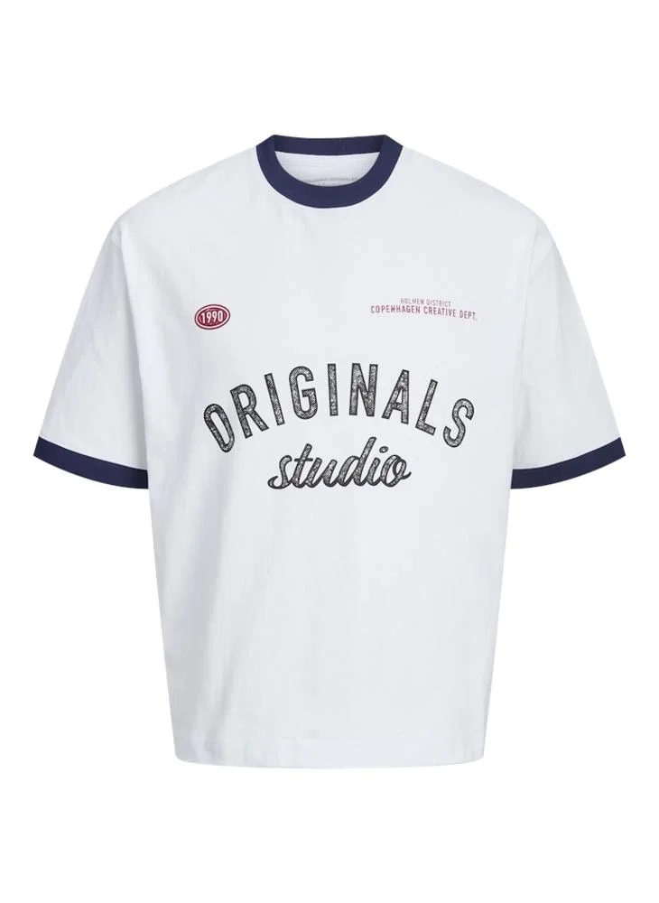 Jack & Jones Junior Youth Printed Crew Neck T-Shirt