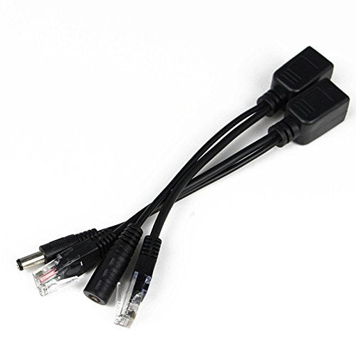 exgoofit 5 Pairs Passive PoE Injector and PoE Splitter Kit with 5.5x2.1 mm DC Connector RJ45 Power Over Ethernet - Image 2