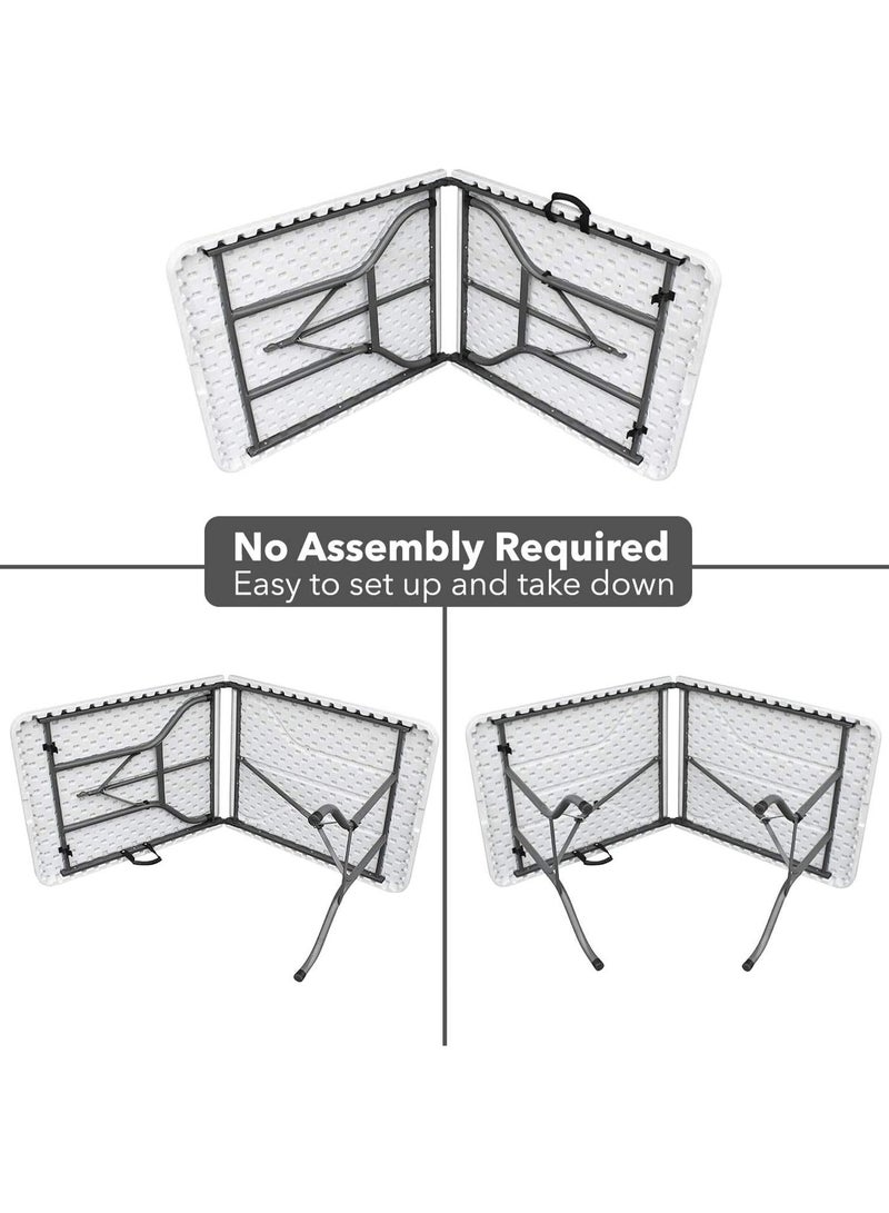 Folding Outdoor Table 180 × 74 × 74 cm for Camping, Garden, Beach, Parties and Indoor & Outdoor Use - Image 5