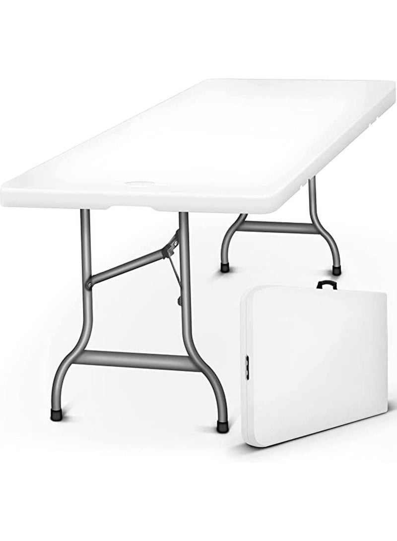 Folding Outdoor Table 180 × 74 × 74 cm for Camping, Garden, Beach, Parties and Indoor & Outdoor Use - Image 1