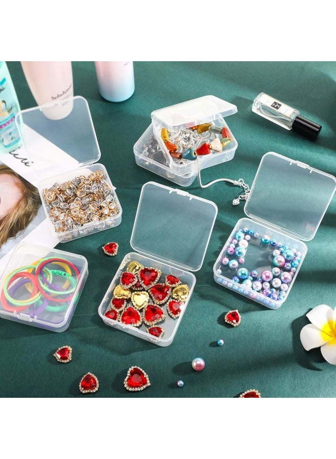 Jetec 6 Pieces Small Clear Plastic Bead Storage Containers with Hinged Lid for Collecting Small Objects, Jewellery (2.13 x 2.13 x 0.79 Inches) - Image 5