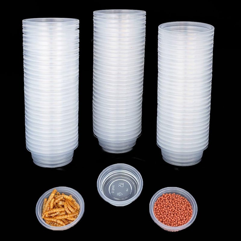 MRTIOO 500 pcs 0.5oz Cups, Crested Gecko Food and Water Feeding Cups, Reptile Feeder Bowls, for Lizard and Other Small Pet Ledge Accessories Supplies - Image 3