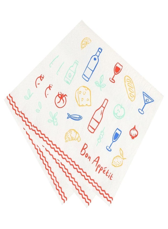 Talking Tables 20 x Summer Napkins, Recycled Paper Serviettes for Picnics & Al Fresco Dining Eco-Friendly & Recyclable, Ideal for Birthday Buffet, Weddings, BBQ, Decoupage - Image 2