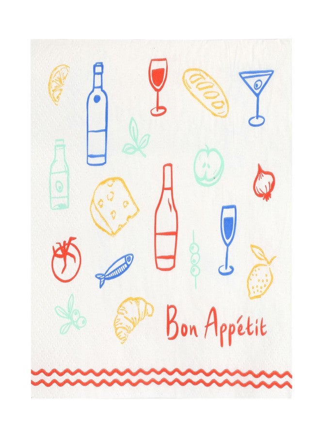 Talking Tables 20 x Summer Napkins, Recycled Paper Serviettes for Picnics & Al Fresco Dining Eco-Friendly & Recyclable, Ideal for Birthday Buffet, Weddings, BBQ, Decoupage - Image 1
