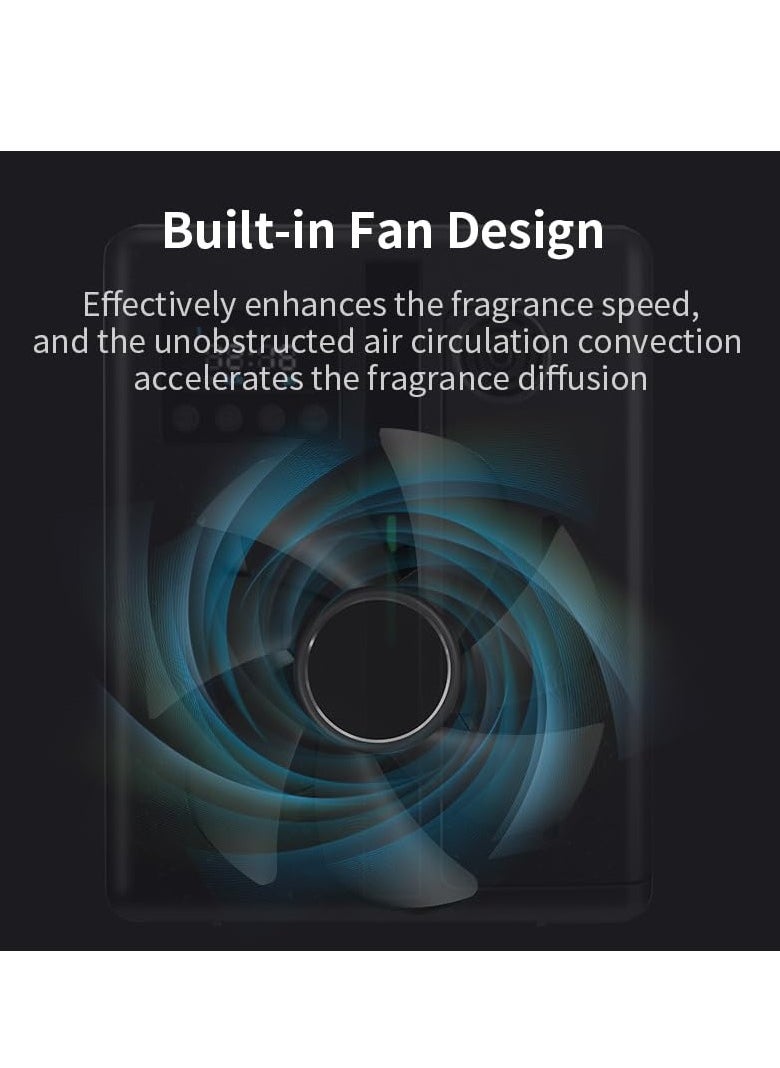 Arabest - Essential Oil Aroma Diffuser 160ml Aromatherapy Humidifier Fragrance Nebulizing Machine Diffusion Scent Machine Suitable for Home Office Hotel （Black) - Image 1