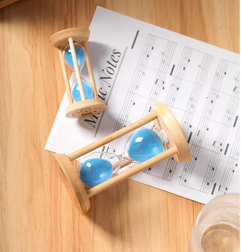 KASTWAVE Toothbrush Timer for Kids, Mini Wooden Sand Timers, 1 Minute Colorful Sandglass Timer for Toothbrush Games Classroom Home Office Cooking, Blue - Image 5