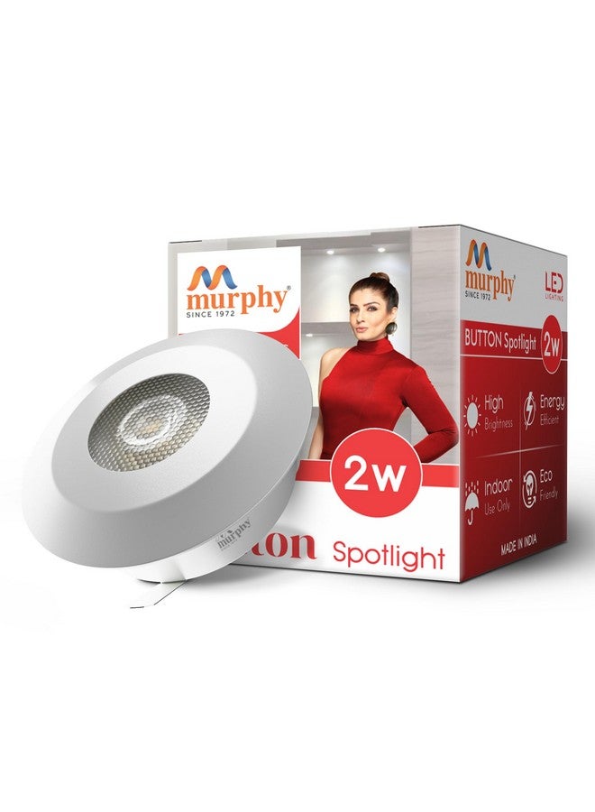 Murphy 2W LED Button Spot Lights | Pack of 1 | Warm White | Premium Mood Lighting for Home & Office - Image 1