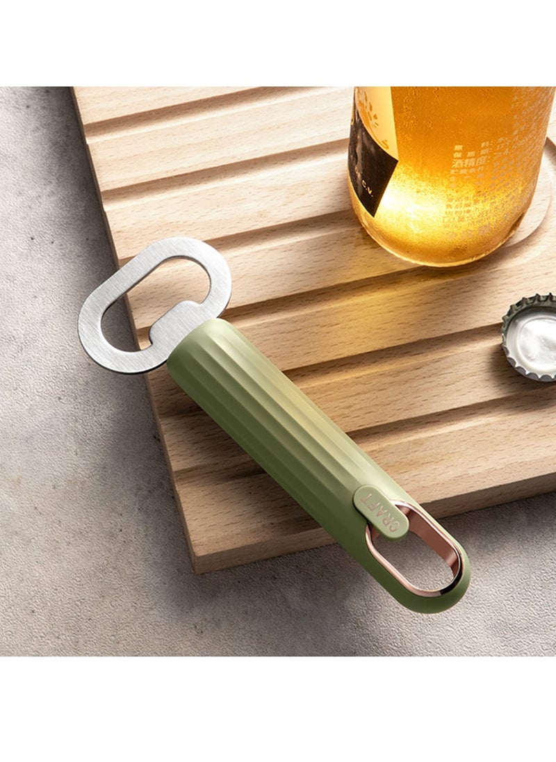 SYOSI - Bottle Opener Ergonomic Handle Stainless Steel Wall mounted Can Opener 2Pcs Beer Bottle Openers Opener Can Tapper for Home Kitchen Bar Mini Bottle Opener for Daily Use and Gift White blue - Image 1