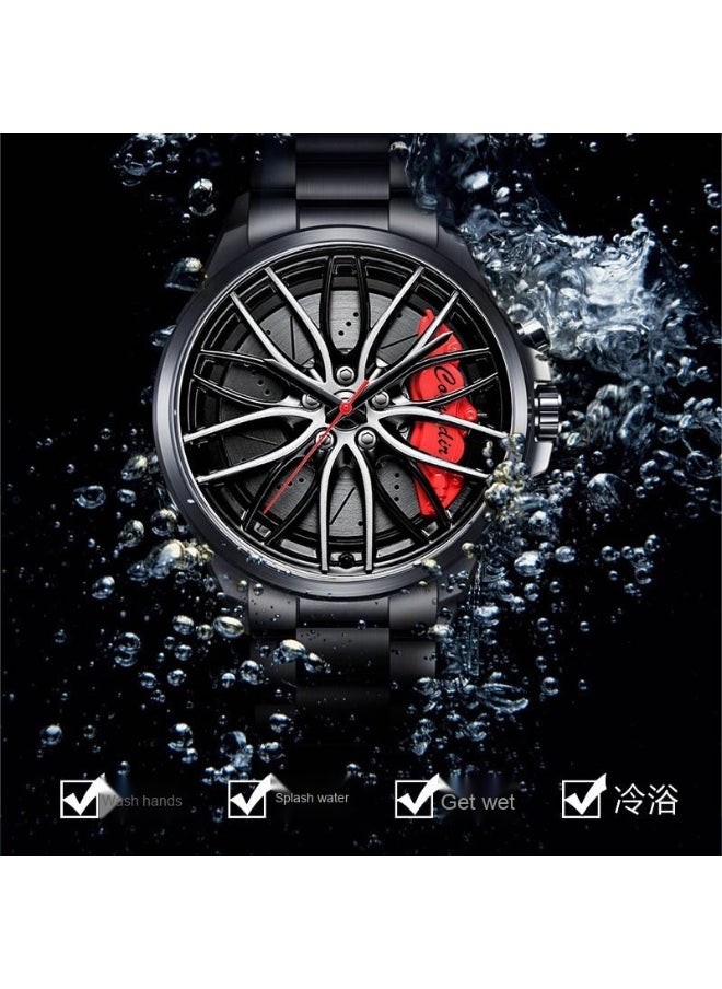 Generic - Men's Automatic Movement Watch with Hollow Wheel Hub Design, Business Casual and Waterproof - Image 1