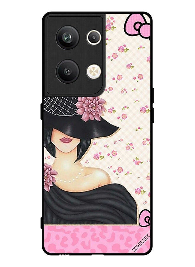 Covernex Protective Case Cover For Oppo Reno 9 Pro Plus Hat Girl & Eiffel Tower  - Image 1