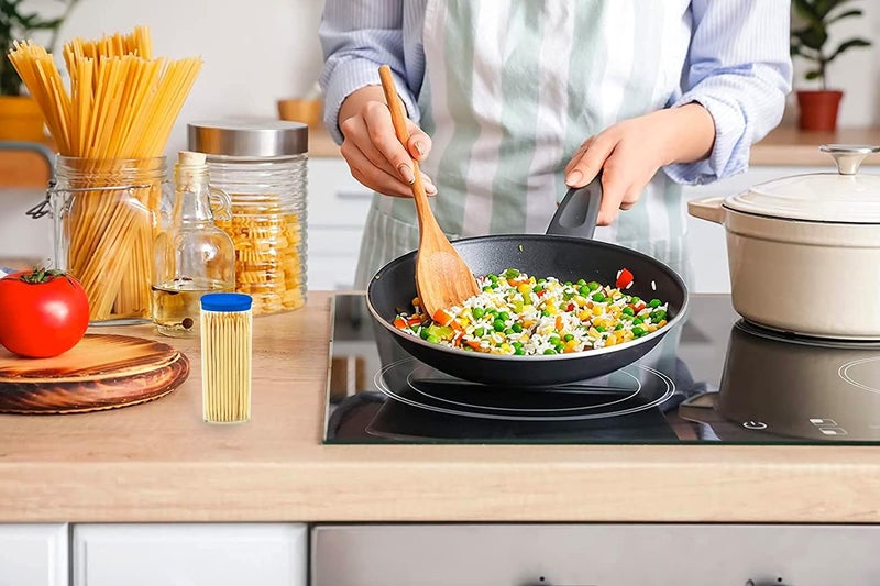 DecorRack 6 Travel Toothpick Dispensers with 300 Natural Bamboo Toothpick Holders, Portable Single-Point Wood Container with Covers, On the Go, Clear Mini Holders (Pack of 6) - Image 3