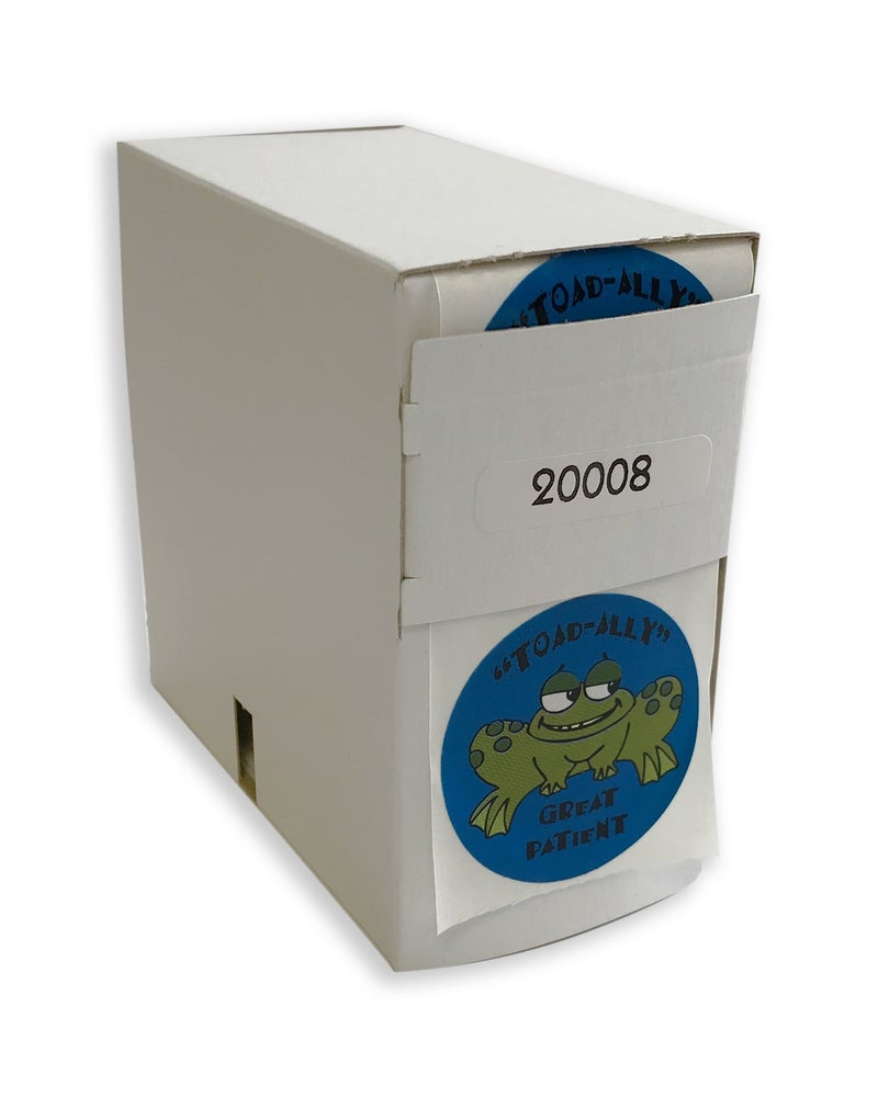 Tabbies Children's Sticker 1-3/4" Circle, 'Toad-Ally Great' Blue With A Frog, 100 Stickers/Roll, Healthcare (20008) - Image 5