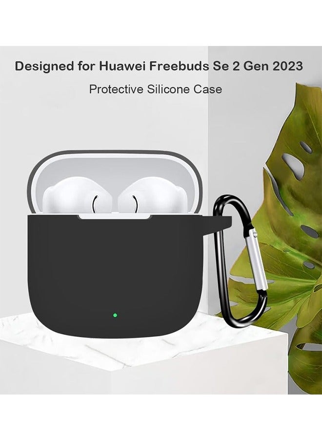 For Huawei Freebuds SE 2/SE 3 Earphone Silicone Protective Case with Anti-lost Lanyard (Black) - Image 4