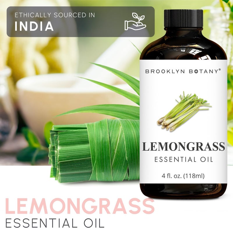 Brooklyn Botany Lemongrass Essential Oil - Huge 4 Fl Oz - 100% Pure and Natural - Premium Grade with Dropper - for Aromatherapy and Diffuser - Image 5