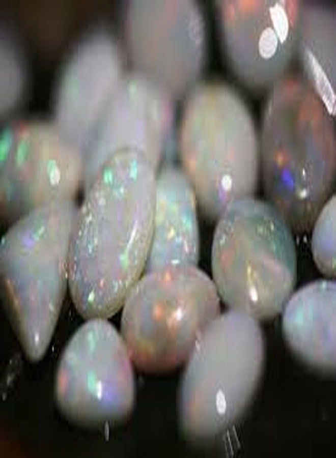 Akshita Gems حجر أوبال أبيض بيضاوي الشكل من أكشيتا جيمز، وزنه 9.25 قيراط (8.00 قيراط)، طبيعي معتمد، بجودة AA++، حجر كريم أسترالي فلكي سائب. - Image 5