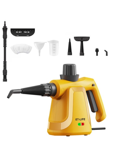 Handheld Steam Cleaner, 1000W Steamer for Cleaning, Multipurpose Portable Steam Cleaners for Home Use with Safety Lock and 9 Accessory Kit to Remove Grime, Grease and More, Save Time and Effort