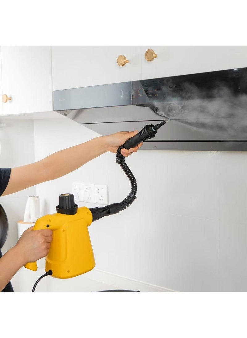 Handheld Steam Cleaner, 1000W Steamer for Cleaning, Multipurpose Portable Steam Cleaners for Home Use with Safety Lock and 9 Accessory Kit to Remove Grime, Grease and More, Save Time and Effort